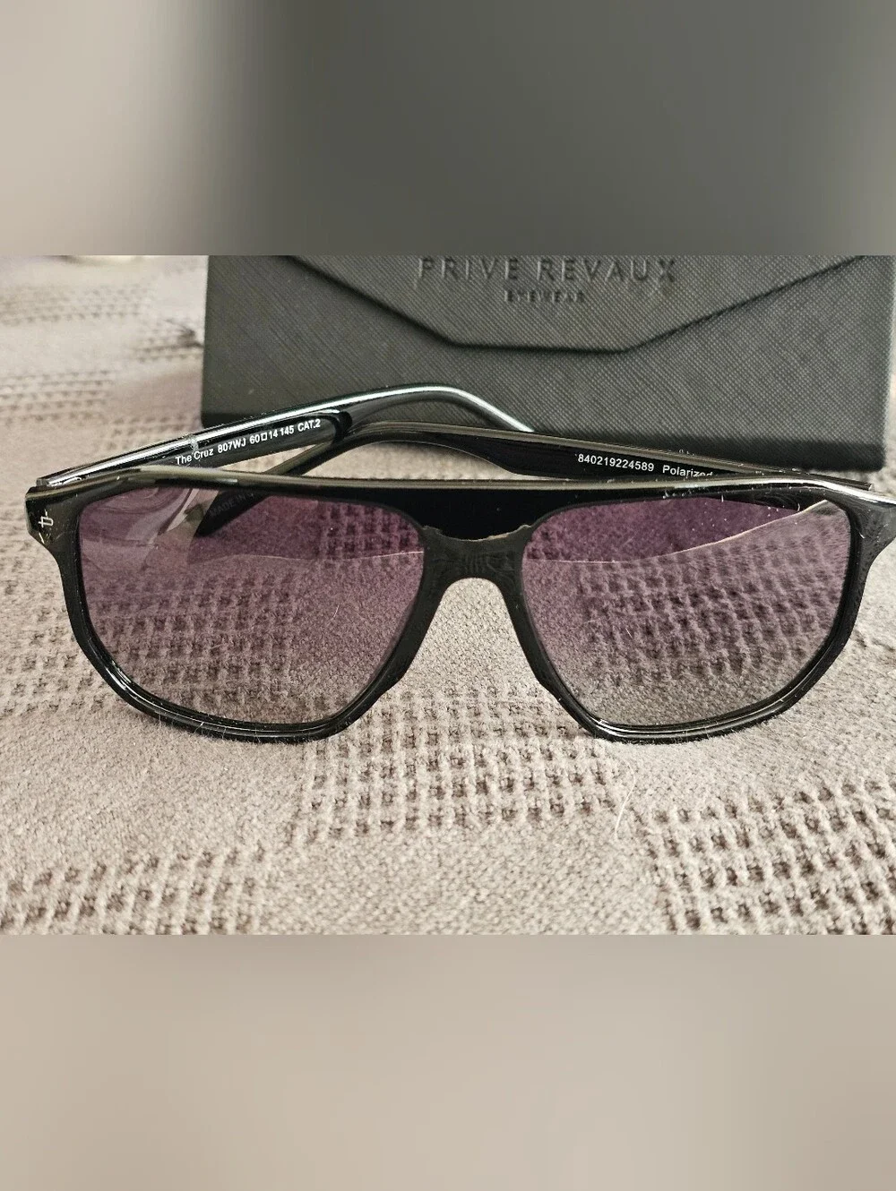 Privé Revaux Men’s Black Aviator Sunglasses